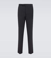 Elijah straight-leg silk-blend georgette pants