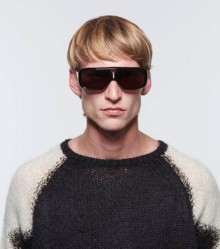Rectangular acetate sunglasses