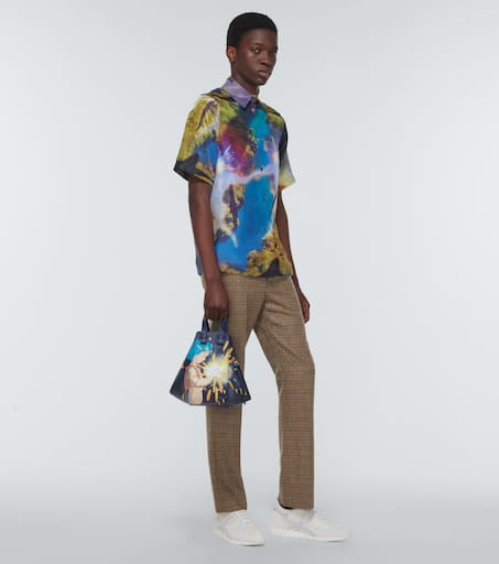 x Howl's Moving Castle checked high-rise wool pants