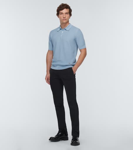 Cotton-blend polo shirt