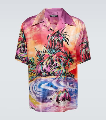 Printed silk shirt