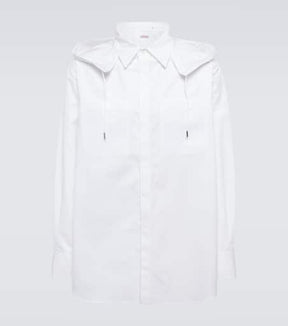 Hooded cotton shirt