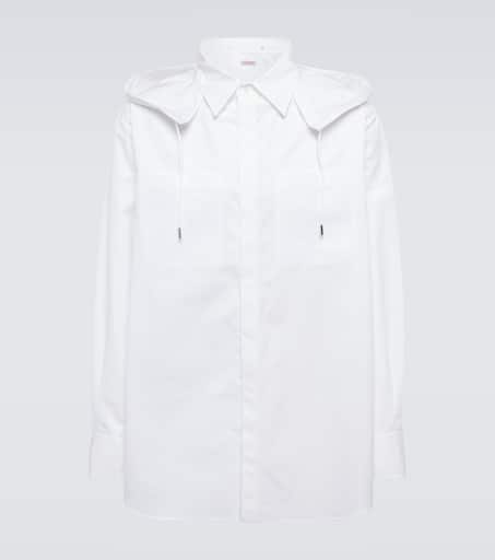 Hooded cotton shirt