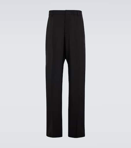 Mid-rise virgin wool pants