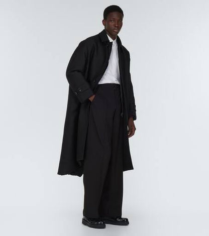 Mid-rise virgin wool pants