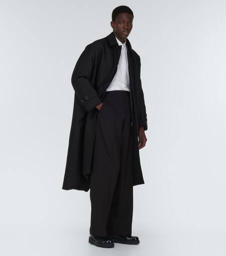 Mid-rise virgin wool pants