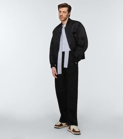 Cotton straight pants