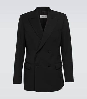 Double-breasted wool blazer