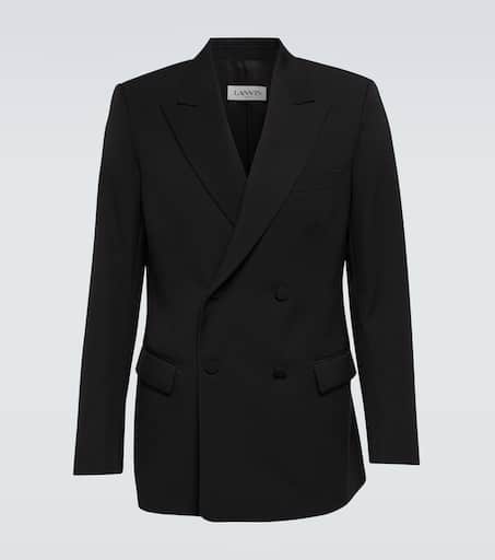 Double-breasted wool blazer