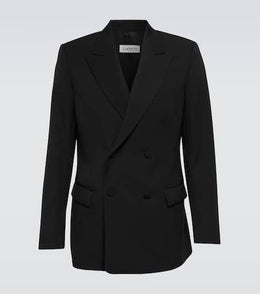Double-breasted wool blazer