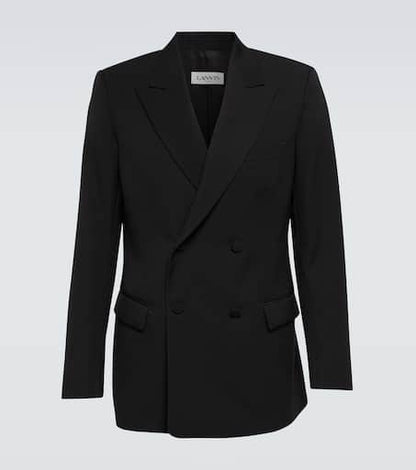 Double-breasted wool blazer