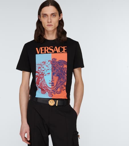 Medusa Biggie leather belt