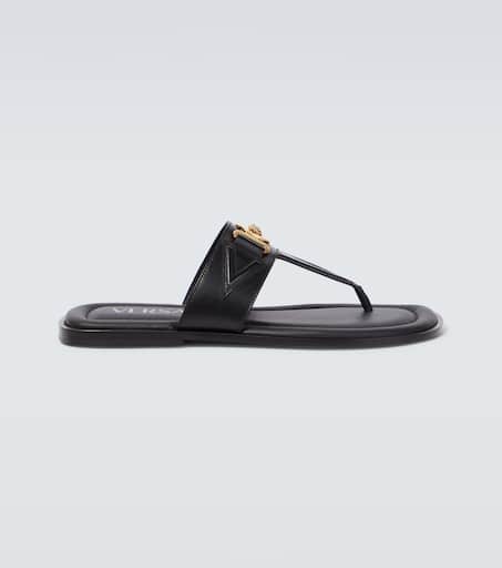 Medusa leather thong sandals