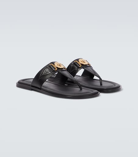 Medusa leather thong sandals