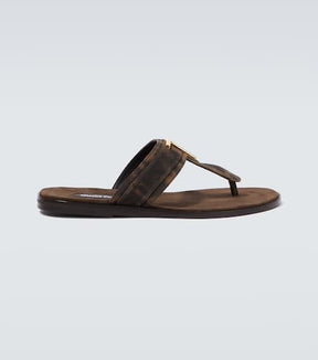 Brighton cheetah-print suede sandals