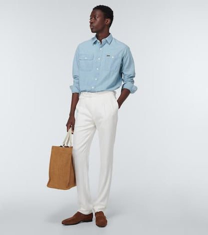 Cotton chambray shirt