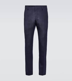 Straight wool pants