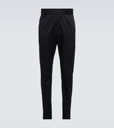 Straight cotton-blend pants