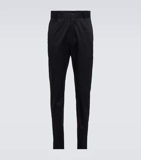Straight cotton-blend pants