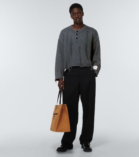 Cotton and linen sweater
