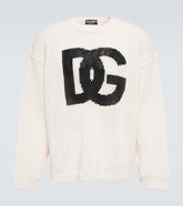 Intarsia linen sweater