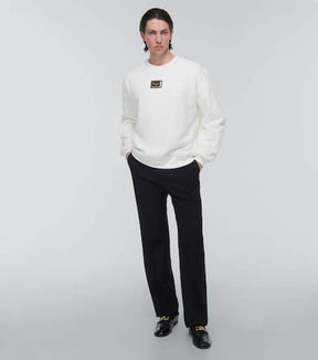 Embellished cotton terry sweatshirt