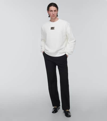 Embellished cotton terry sweatshirt
