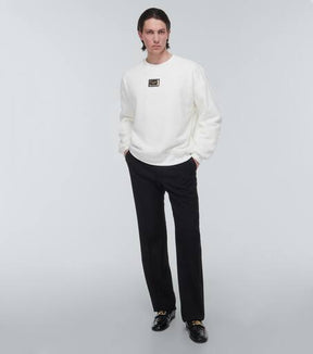 Embellished cotton terry sweatshirt
