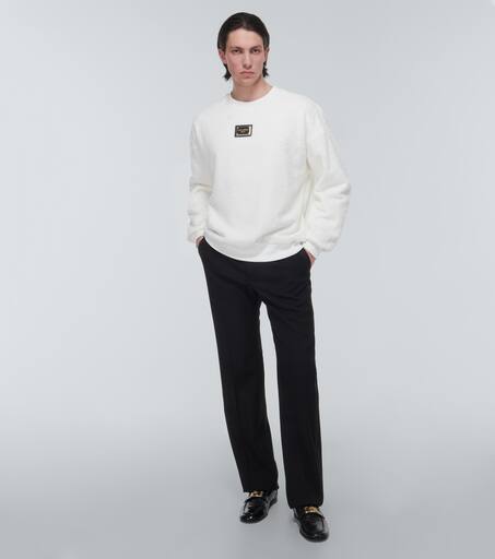 Embellished cotton terry sweatshirt