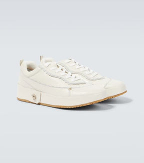 Deconstructed leather sneakers
