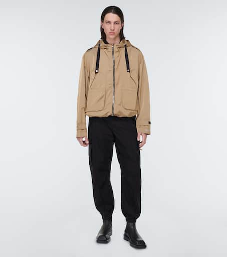 Hooded nylon jacket