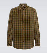 Checked cotton poplin shirt