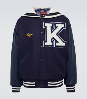 Sailor Varsity leather-paneled varsity jacket