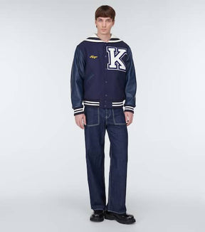 Sailor Varsity leather-paneled varsity jacket