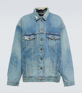 Patched denim jacket
