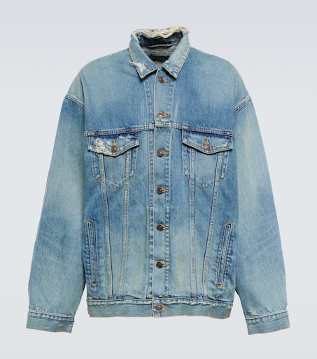 Patched denim jacket