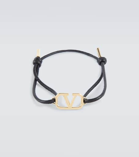 VLogo leather bracelet