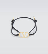 VLogo leather bracelet