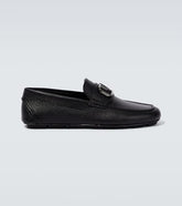 VLogo Signature leather driving shoes