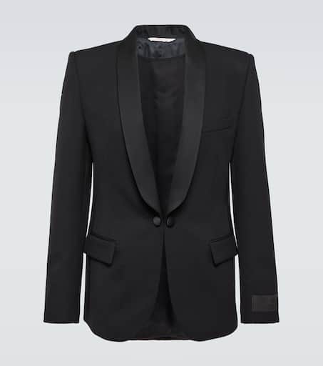 Single-breasted wool blazer