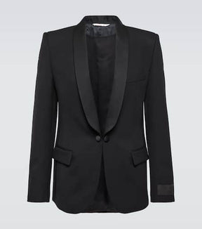 Single-breasted wool blazer
