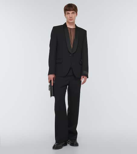 Single-breasted wool blazer