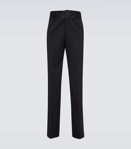 Straight virgin wool pants