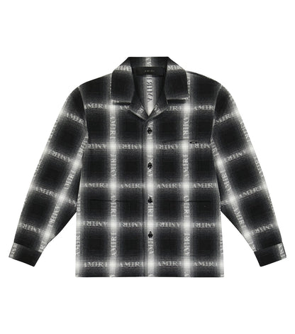 Logo checked shirt