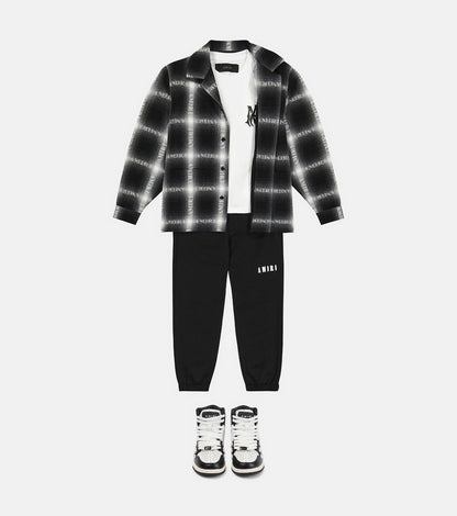 Logo checked shirt