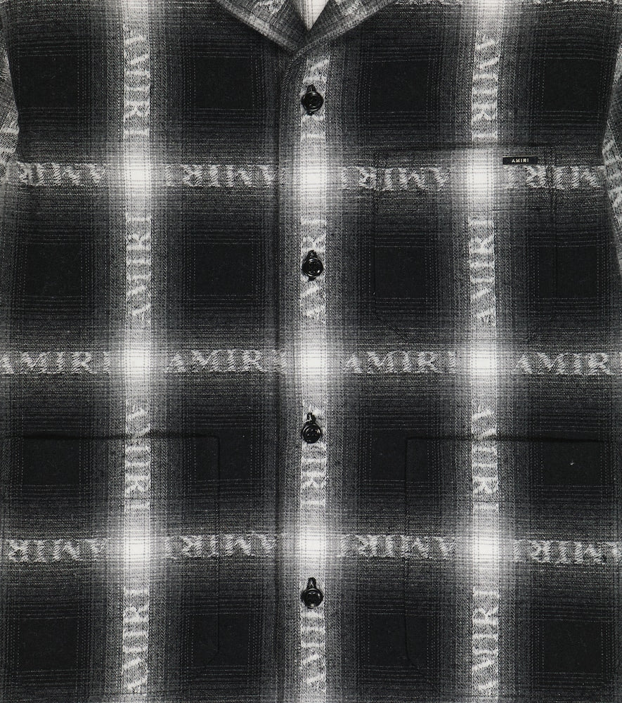 Logo checked shirt