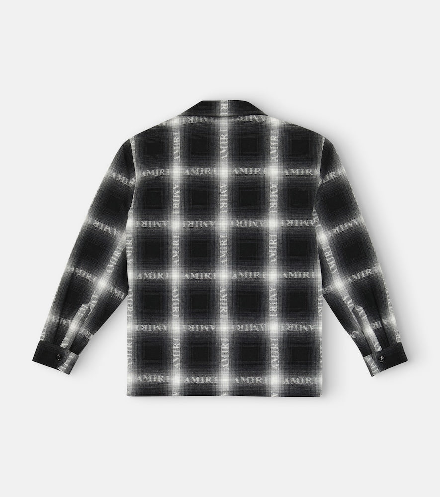 Logo checked shirt