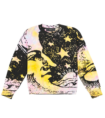 Intarsia-knit cotton and cashmere sweater