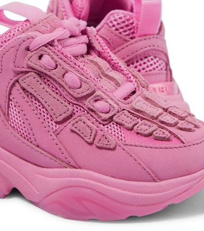 Bone suede-trimmed sneakers