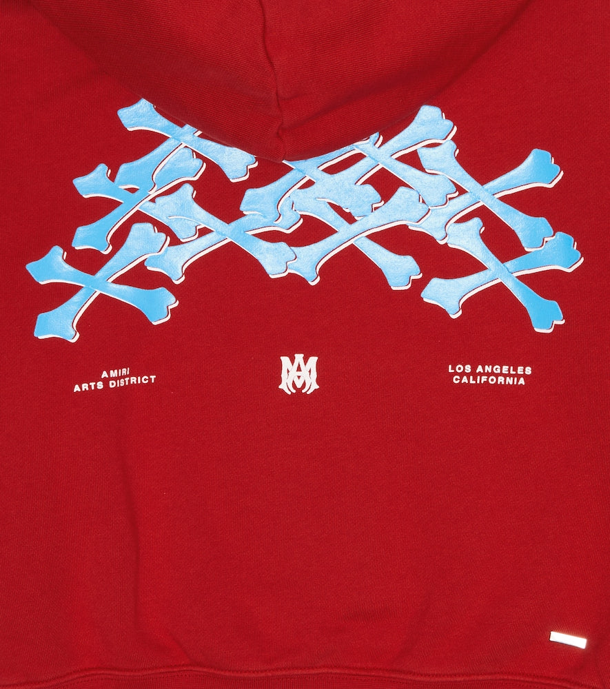 Printed cotton jersey hoodie